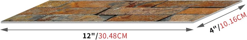 TUOKING 54-Pieces Peel and Stick Backsplash Tiles for Kitchen 4"x 12" PVC Self-Adhesive Subway Matte Faux Stone Wall Panel Brick Stick on Backspalsh for Bathroom(LPM-18-54PCS) - Image 4